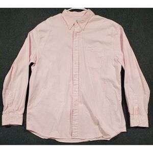 Saddlebred Men's Shirt XL Classic Fit Long Sleeve Pink White Striped
